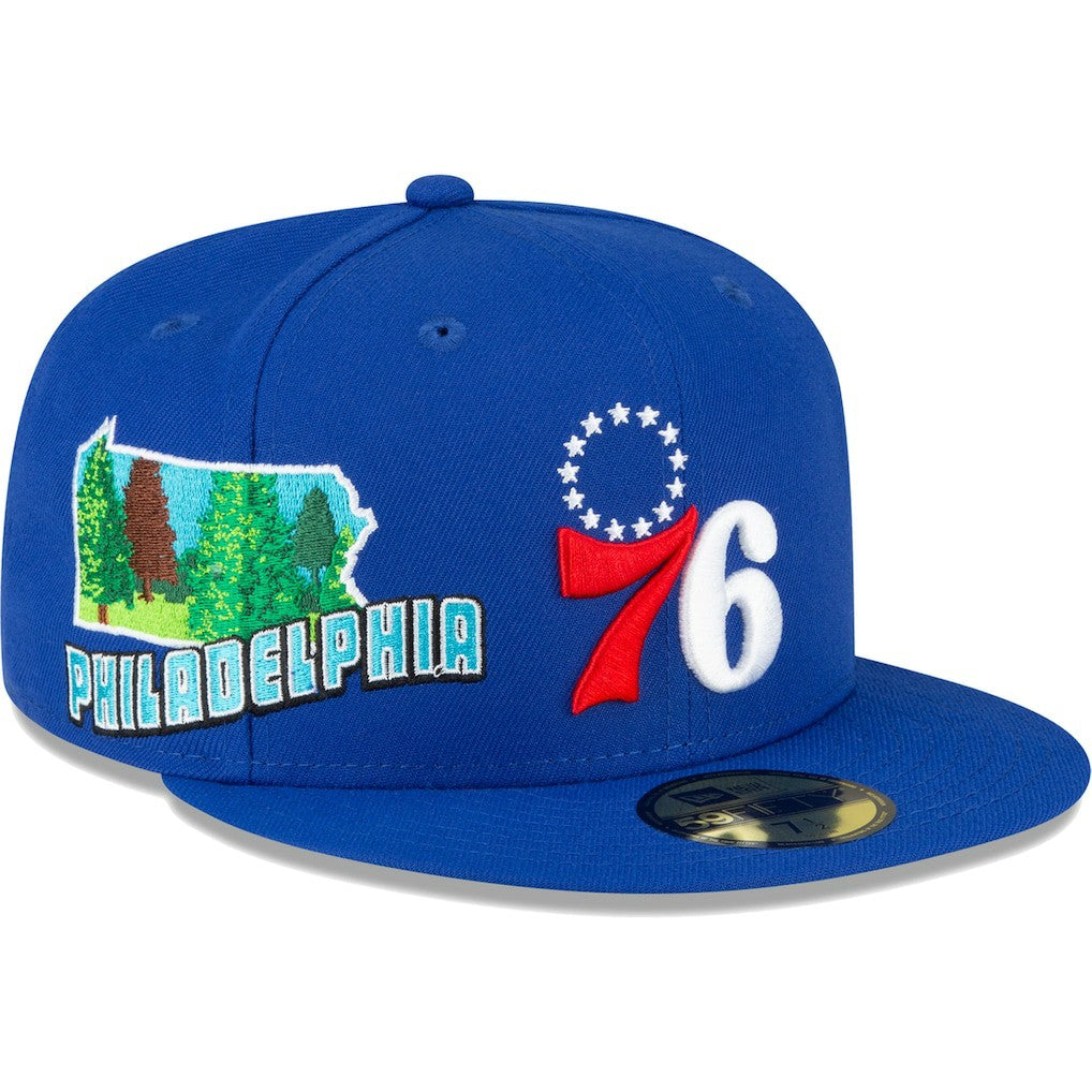 Philadelphia 76ers Stateview 59FIFTY Fitted Hat - Royal | New Era outlet