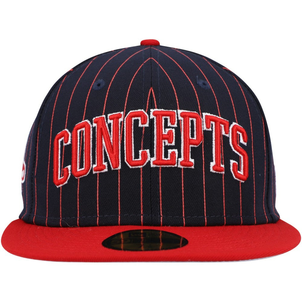Boston Red Sox Concepts Pinstripe 59FIFTY Fitted Hat - Navy | New Era