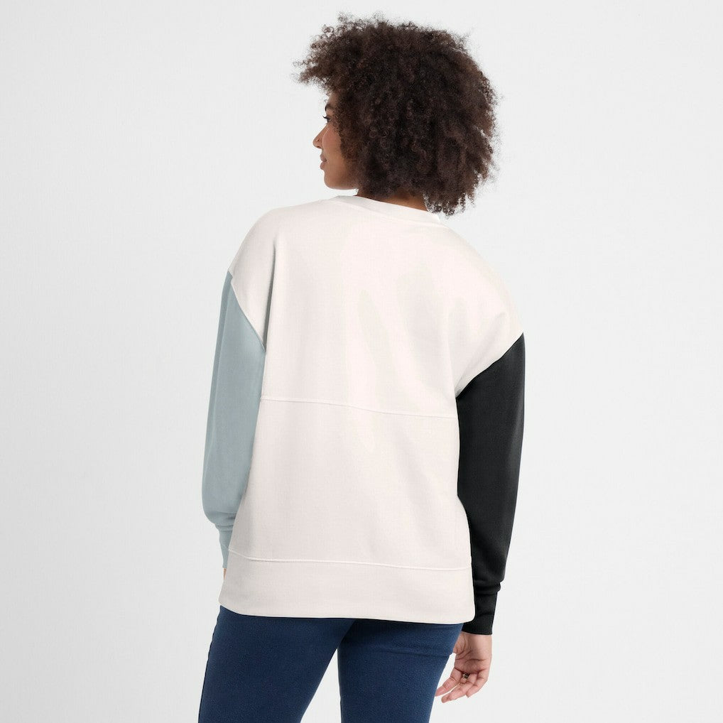 Las Vegas Raiders Women's Colorblock Primary Logo Pullover Sweatshirt - White on sale