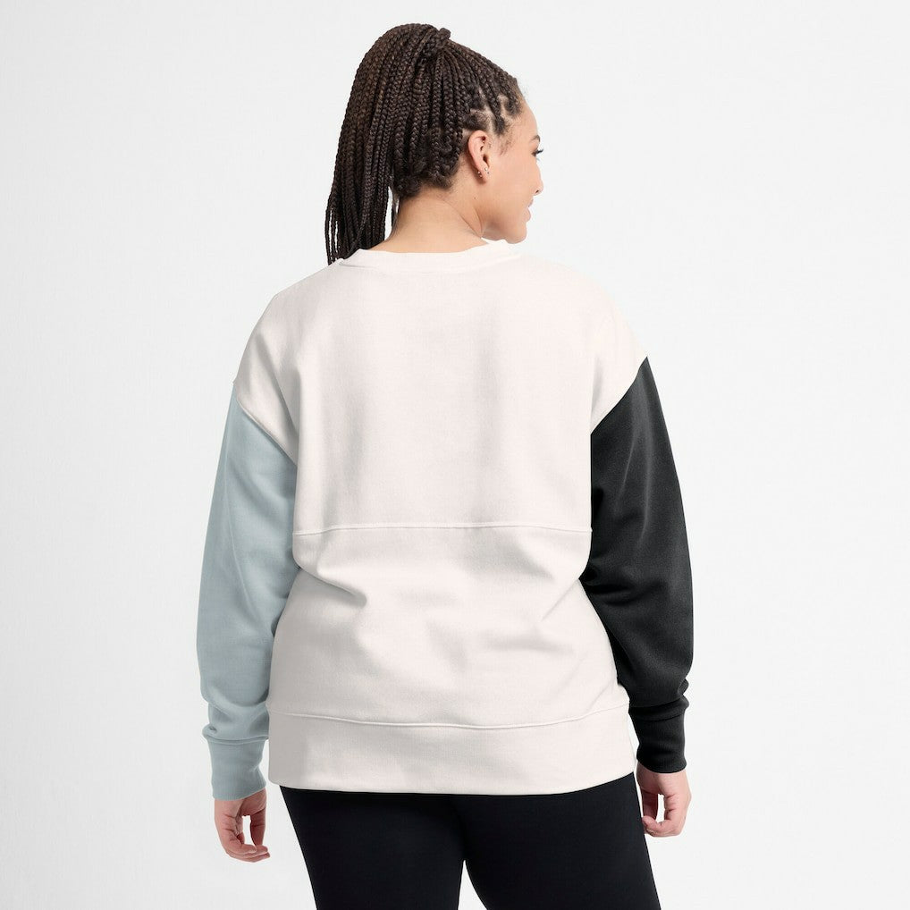 Las Vegas Raiders Women's Colorblock Primary Logo Pullover Sweatshirt - White on sale
