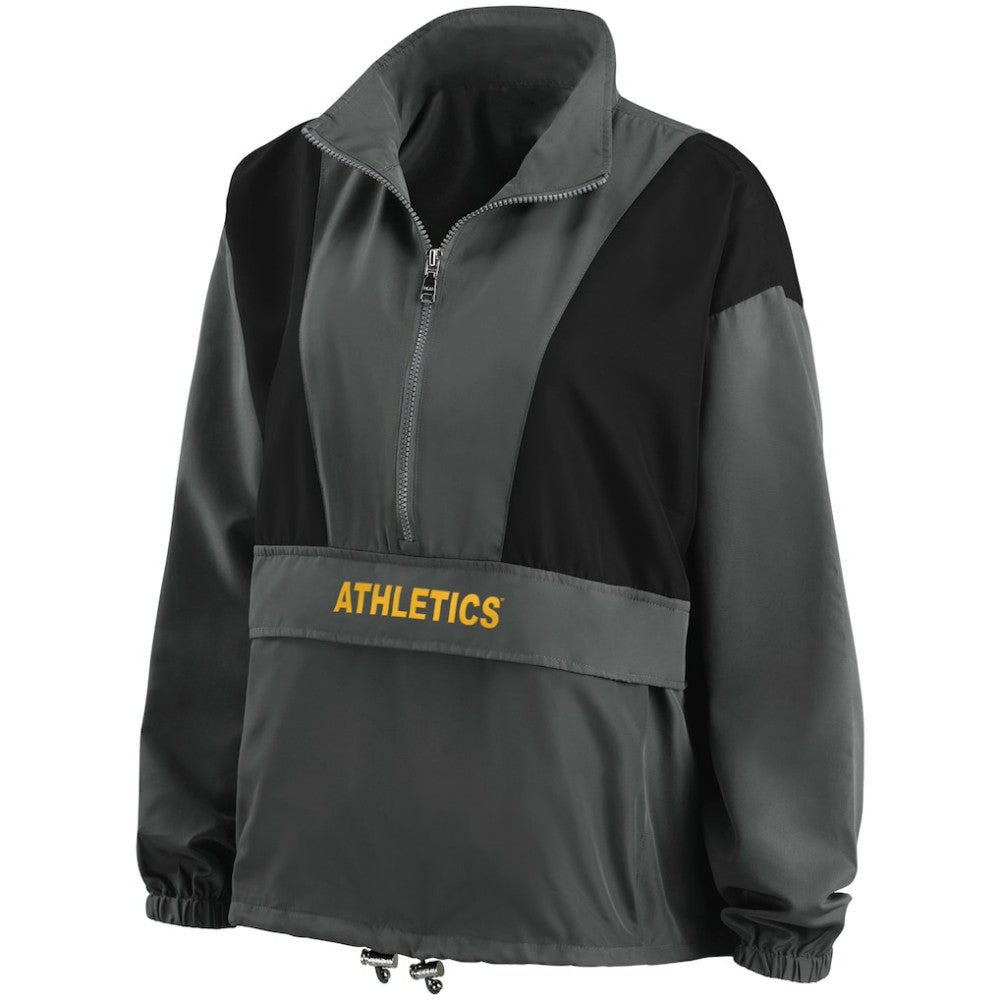 Athletics WEAR by Erin Andrews Women's Packable Half-Zip Jacket - Charcoal