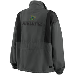 Athletics WEAR by Erin Andrews Women's Packable Half-Zip Jacket - Charcoal