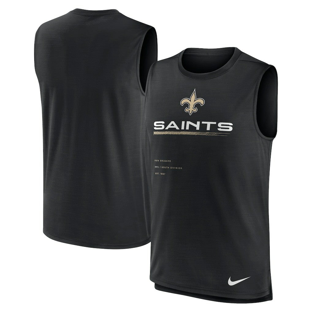 New Orleans Saints Muscle Trainer Tank Top - Black | Nike discount