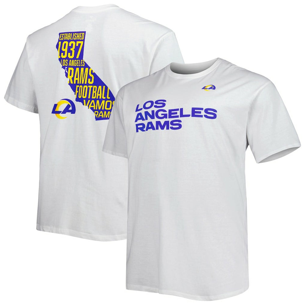 Los Angeles Rams Big & Tall Hometown Collection Hot Shot T-Shirt - White outlet