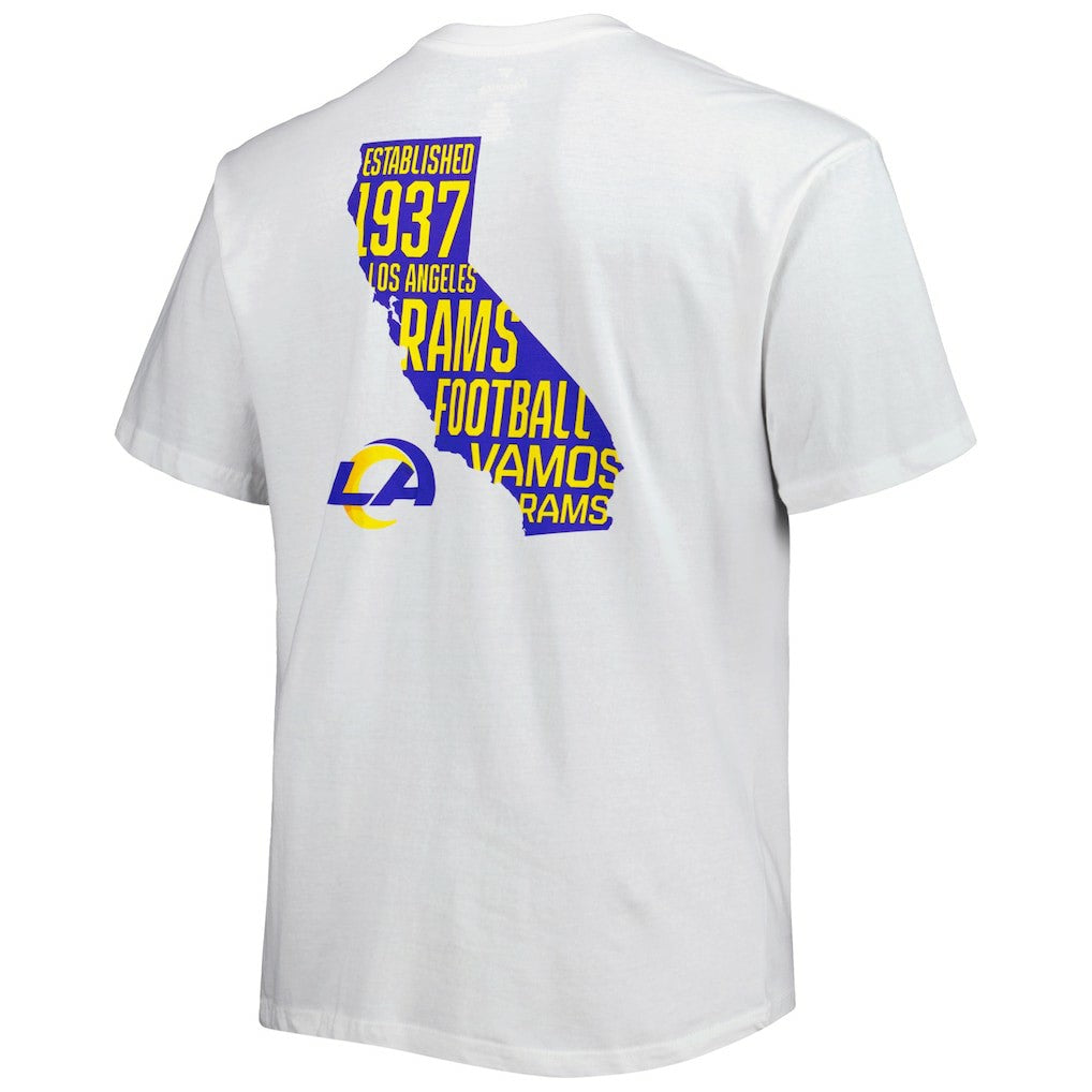 Los Angeles Rams Big & Tall Hometown Collection Hot Shot T-Shirt - White outlet