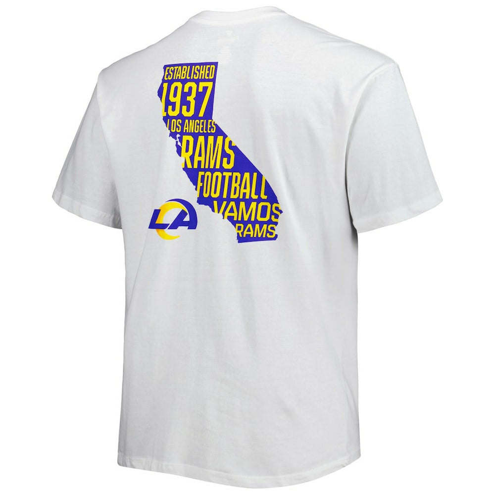 Los Angeles Rams Big & Tall Hometown Collection Hot Shot T-Shirt - White outlet