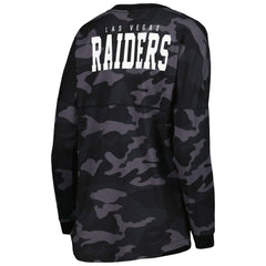 Las Vegas Raiders New Era Women's Camo Long Sleeve T-Shirt - Black sale