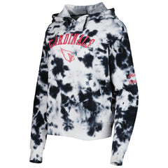 Arizona Cardinals New Era Women's Cloud Dye Fleece Pullover Hoodie - Black sale