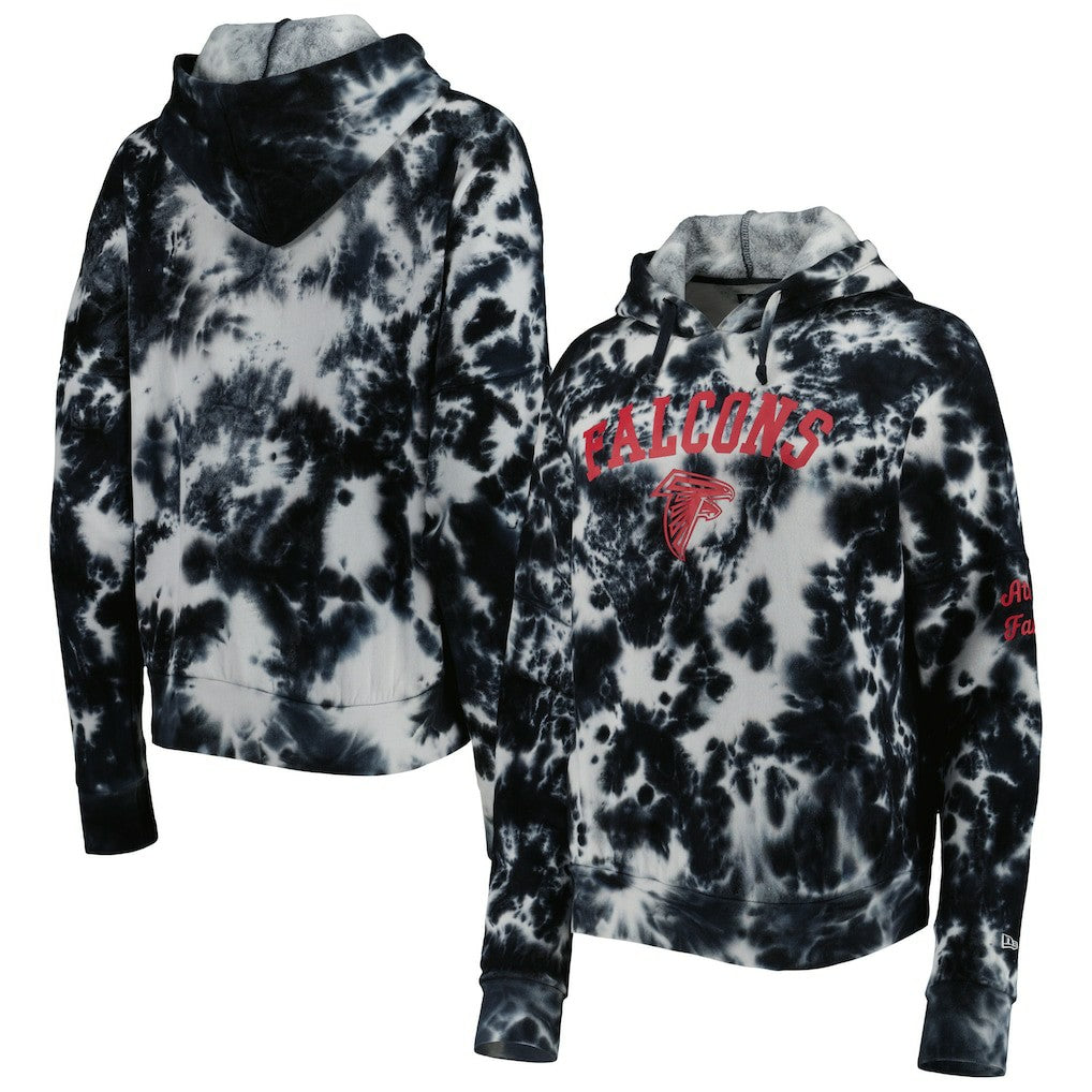 Atlanta Falcons New Era Women's Cloud Dye Fleece Pullover Hoodie - Black discount