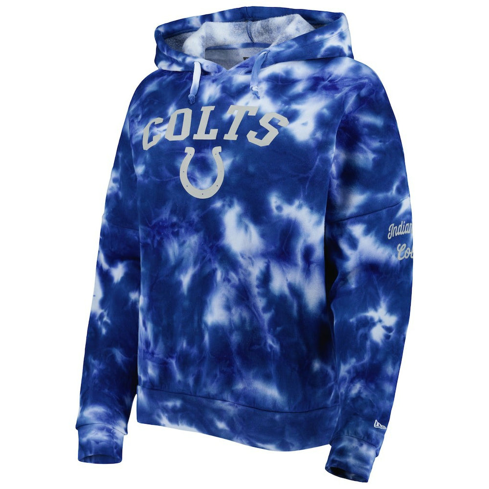 Indianapolis Colts New Era Women's Cloud Dye Fleece Pullover Hoodie - Royal cheap