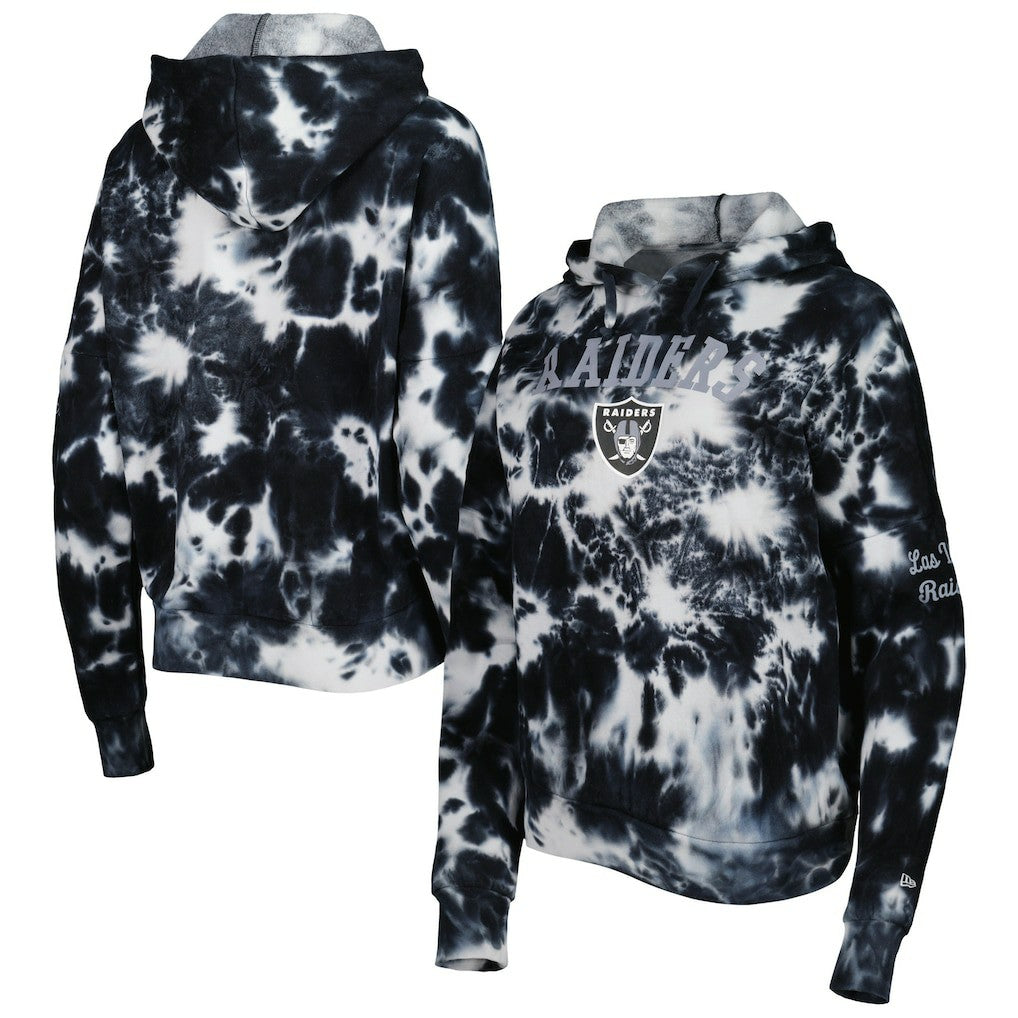 Las Vegas Raiders New Era Women's Cloud Dye Fleece Pullover Hoodie - Black outlet