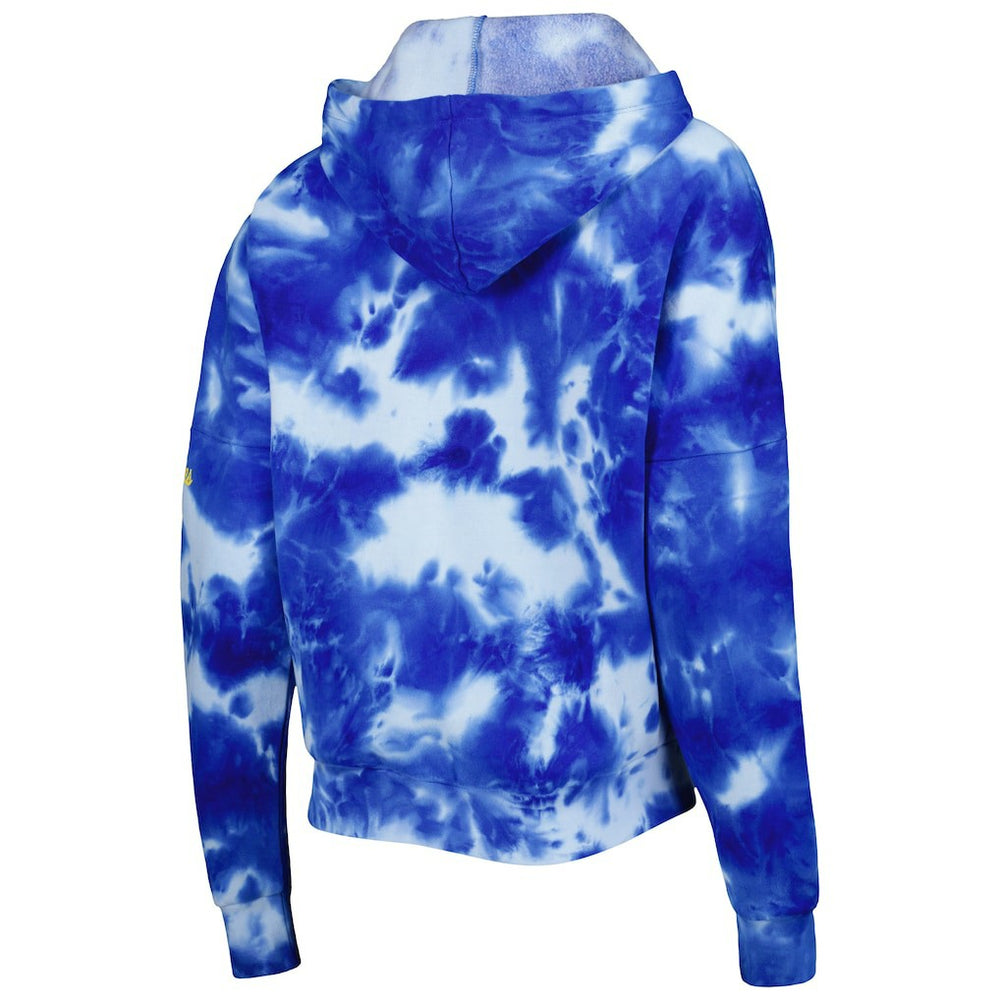 Los Angeles Rams New Era Women's Cloud Dye Fleece Pullover Hoodie - Royal cheap