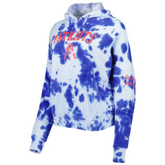 New England Patriots New Era Women's Cloud Dye Fleece Pullover Hoodie - Royal on sale