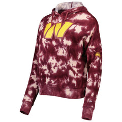 Washington Commanders New Era Women's Cloud Dye Fleece Pullover Hoodie - Burgundy on sale