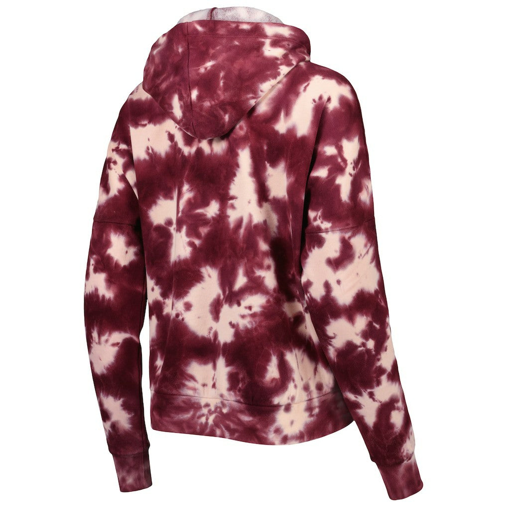 Washington Commanders New Era Women's Cloud Dye Fleece Pullover Hoodie - Burgundy on sale