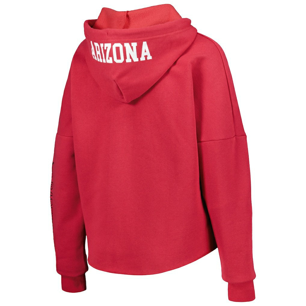 Arizona Cardinals New Era Women's Foil Sleeve Pullover Hoodie - Cardinal discount