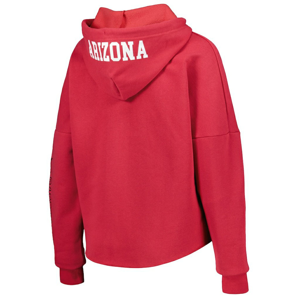 Arizona Cardinals New Era Women's Foil Sleeve Pullover Hoodie - Cardinal discount