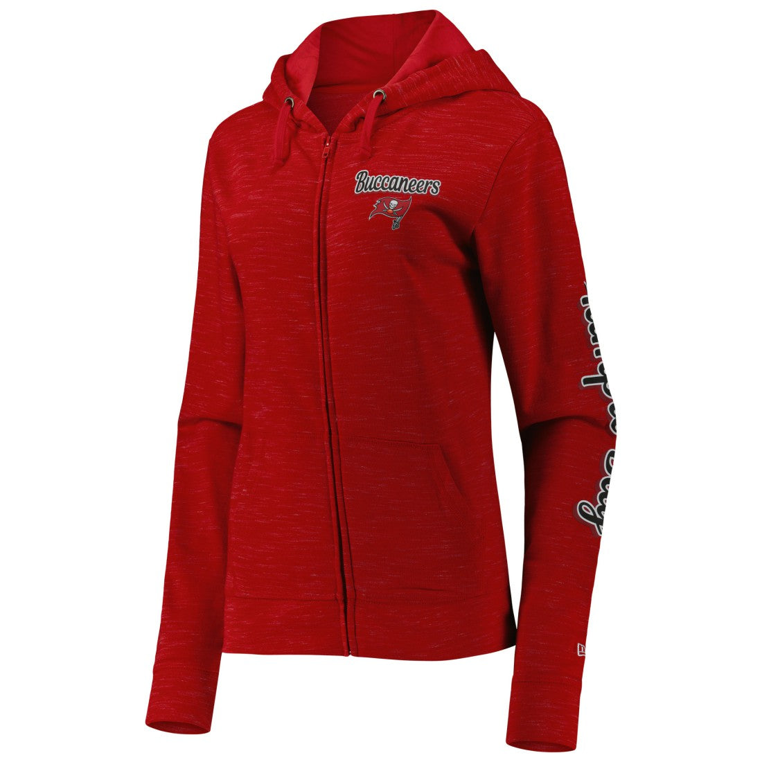 Tampa Bay Buccaneers New Era Women's Reverse Space-Dye Full-Zip Hoodie - Red cheap