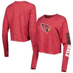Arizona Cardinals New Era Women's Crop Long Sleeve T-Shirt - Cardinal discount