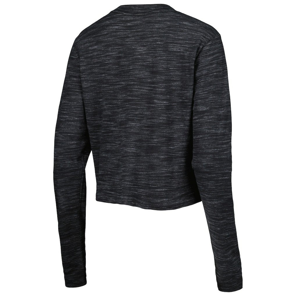 Las Vegas Raiders New Era Women's Crop Long Sleeve T-Shirt - Black for sale