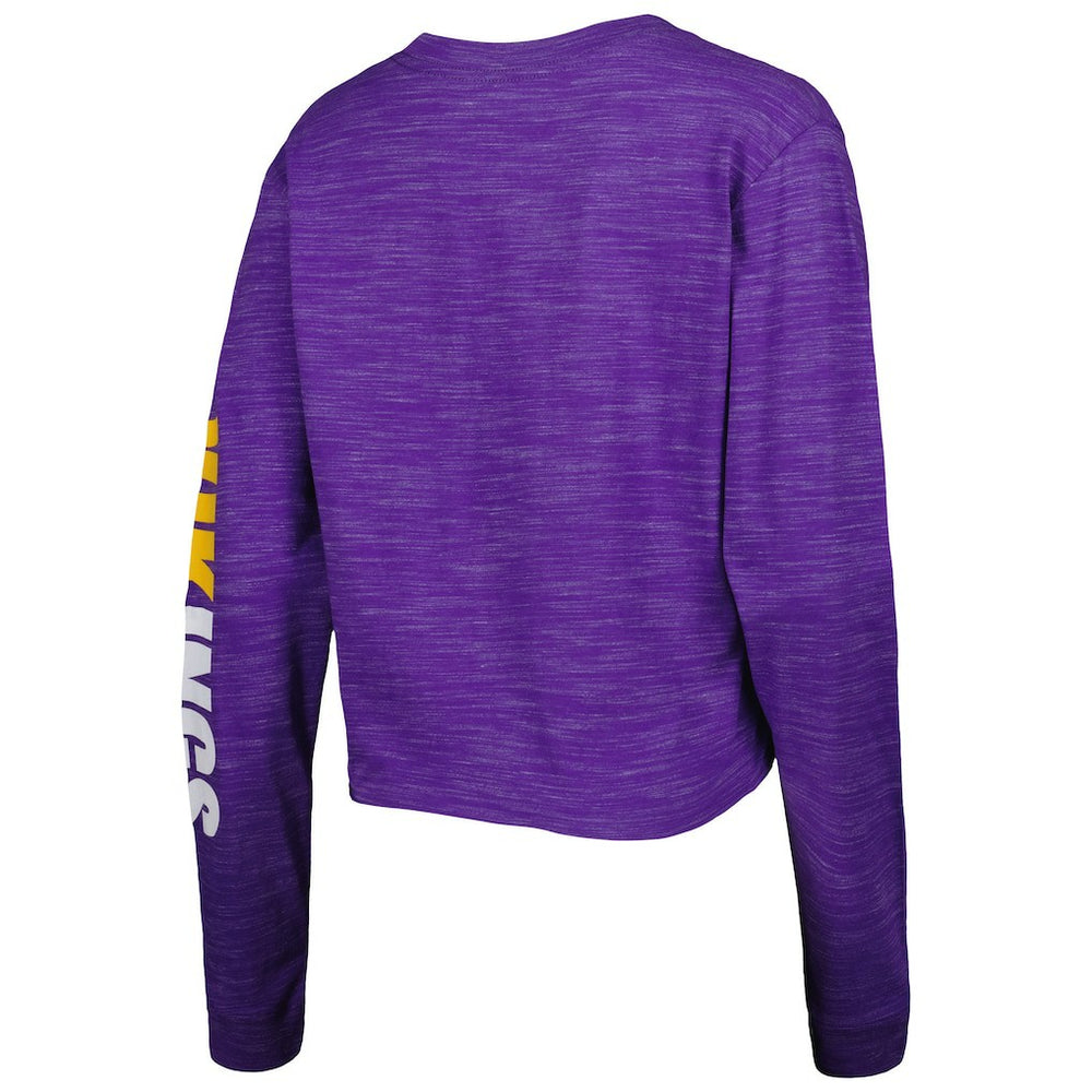 Minnesota Vikings New Era Women's Crop Long Sleeve T-Shirt - Purple on sale