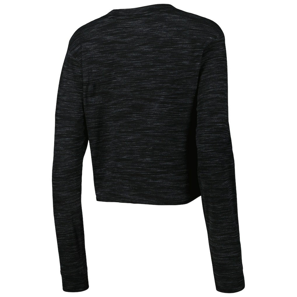 New Orleans Saints New Era Women's Crop Long Sleeve T-Shirt - Black on sale