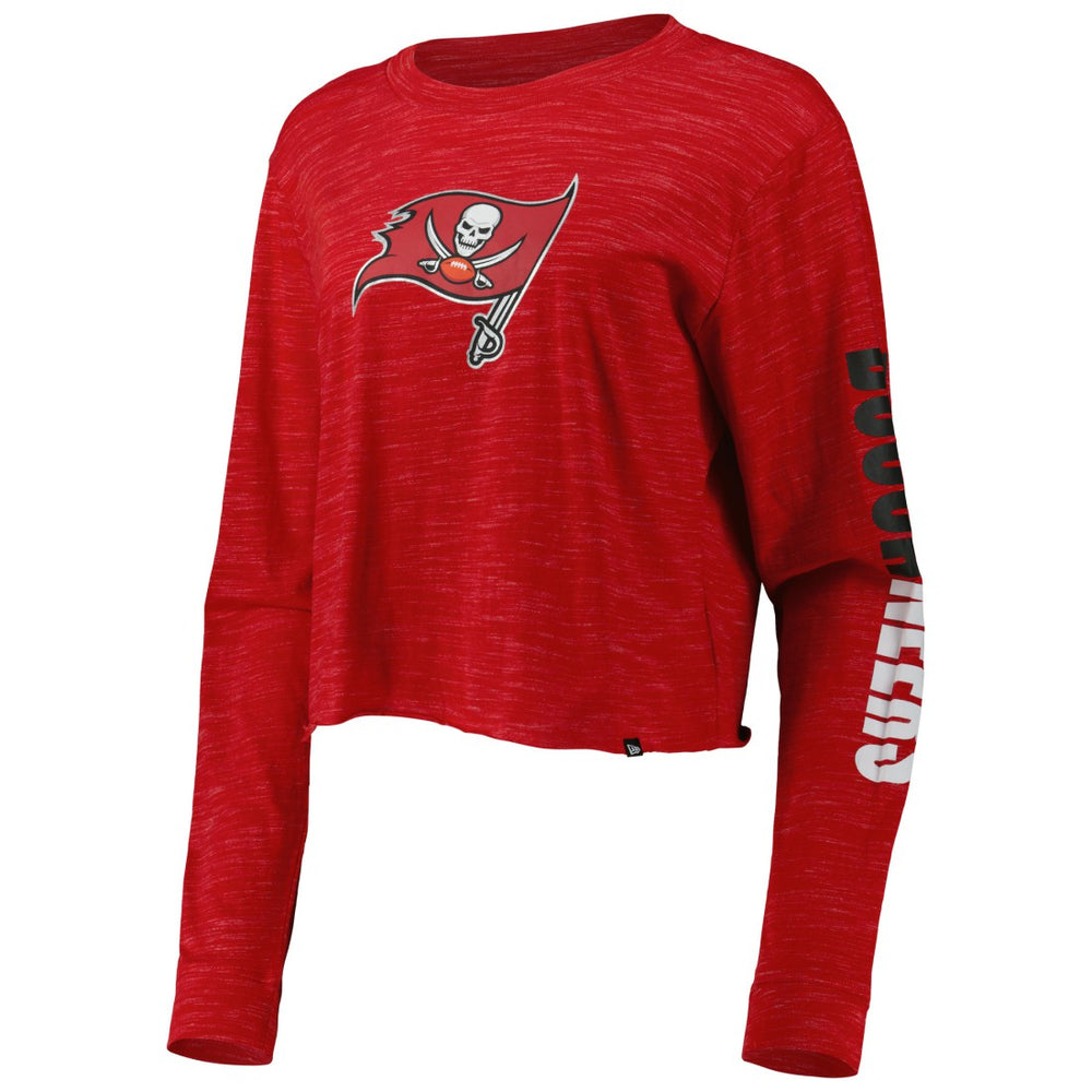 Tampa Bay Buccaneers New Era Women's Crop Long Sleeve T-Shirt - Red cheap