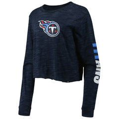Tennessee Titans New Era Women's Crop Long Sleeve T-Shirt - Navy outlet