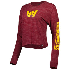 Washington Commanders New Era Women's Crop Long Sleeve T-Shirt - Burgundy online