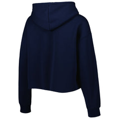 Tennessee Titans Cuce Women's Crystal Logo Cropped Pullover Hoodie - Navy cheap