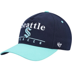 Seattle Kraken '47 Super Hitch Adjustable Snapback Hat Deep Sea Blue/Light Blue