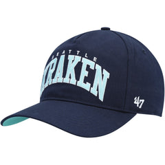 Seattle Kraken '47 Block Arch Hitch Snapback Hat Deep Sea Blue