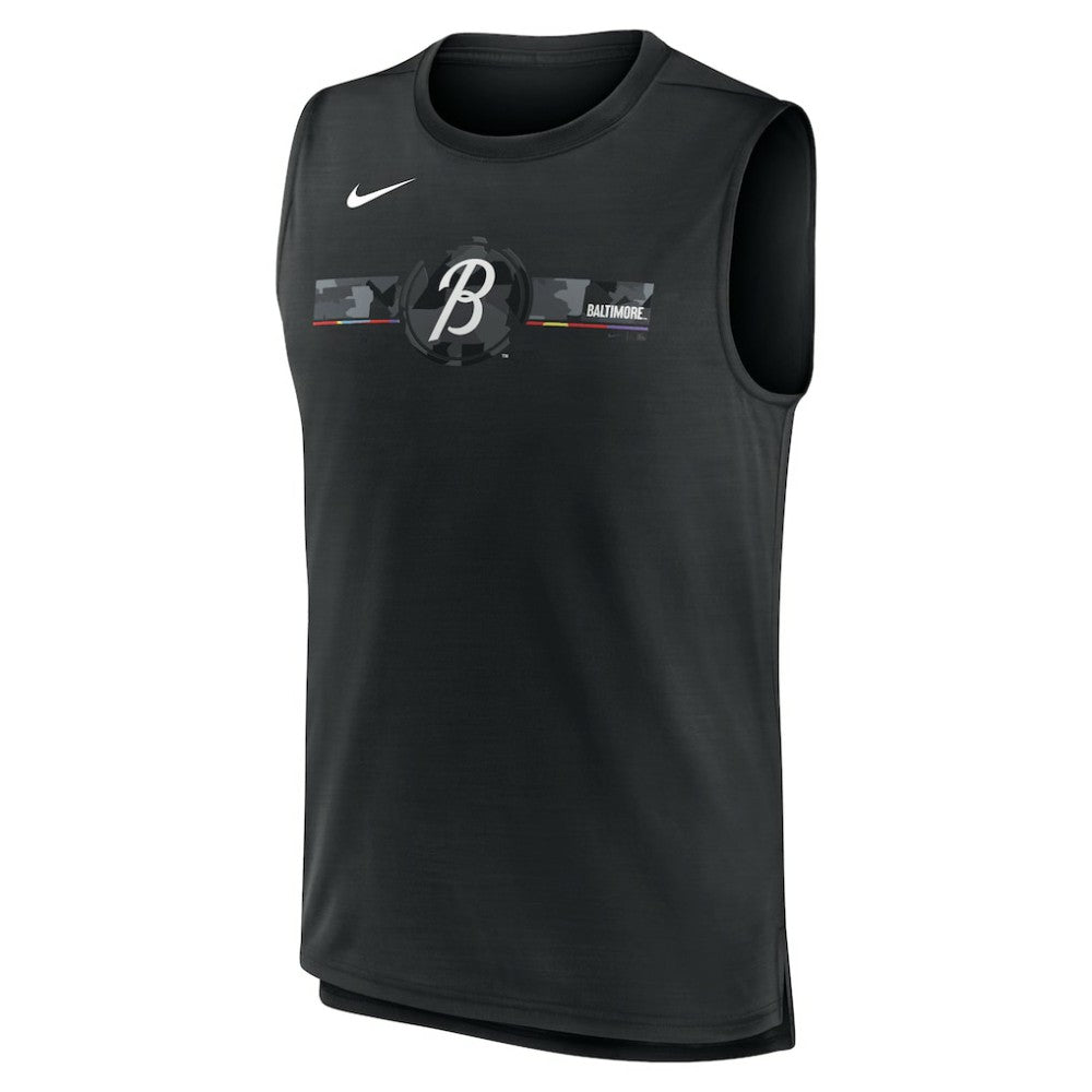 Baltimore Orioles City Connect Muscle Tank - Black | Nike