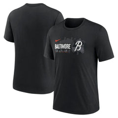 Baltimore Orioles City Connect Tri-Blend T-Shirt - Black | Nike