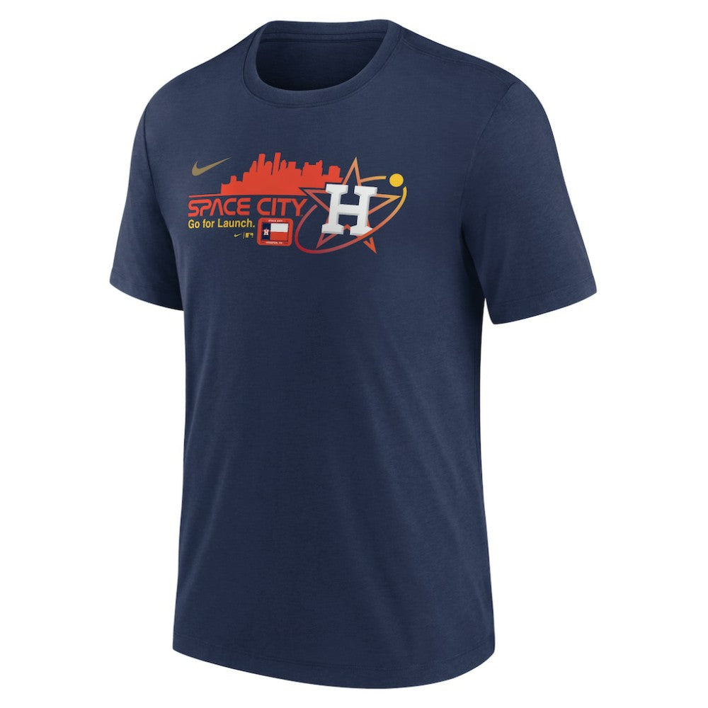 Houston Astros City Connect Tri-Blend T-Shirt - Navy | Nike