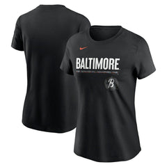 Baltimore Orioles Women's City Connect Wordmark T-Shirt - Black | Nike
