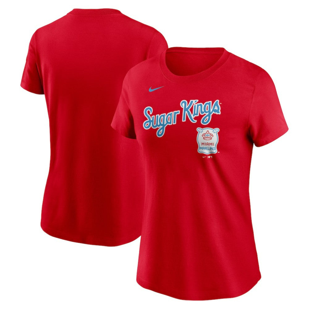 Miami Marlins Women's City Connect Wordmark T-Shirt - Red | Nike