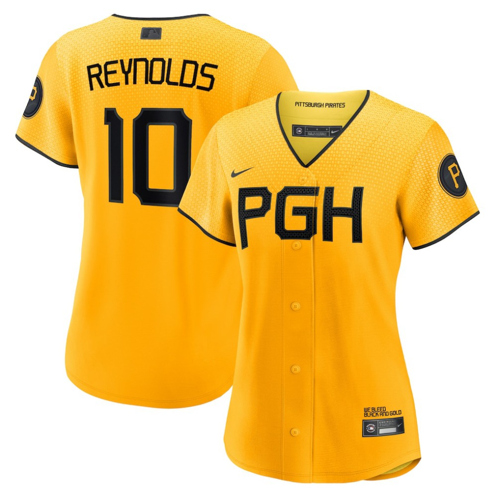 Bryan Reynolds Pittsburgh Pirates Women's City Connect Replica Player Jersey - Gold | Nike