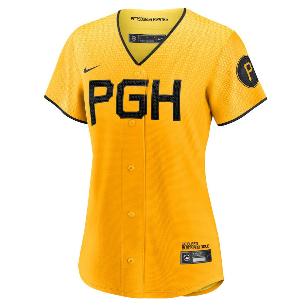 Bryan Reynolds Pittsburgh Pirates Women's City Connect Replica Player Jersey - Gold | Nike