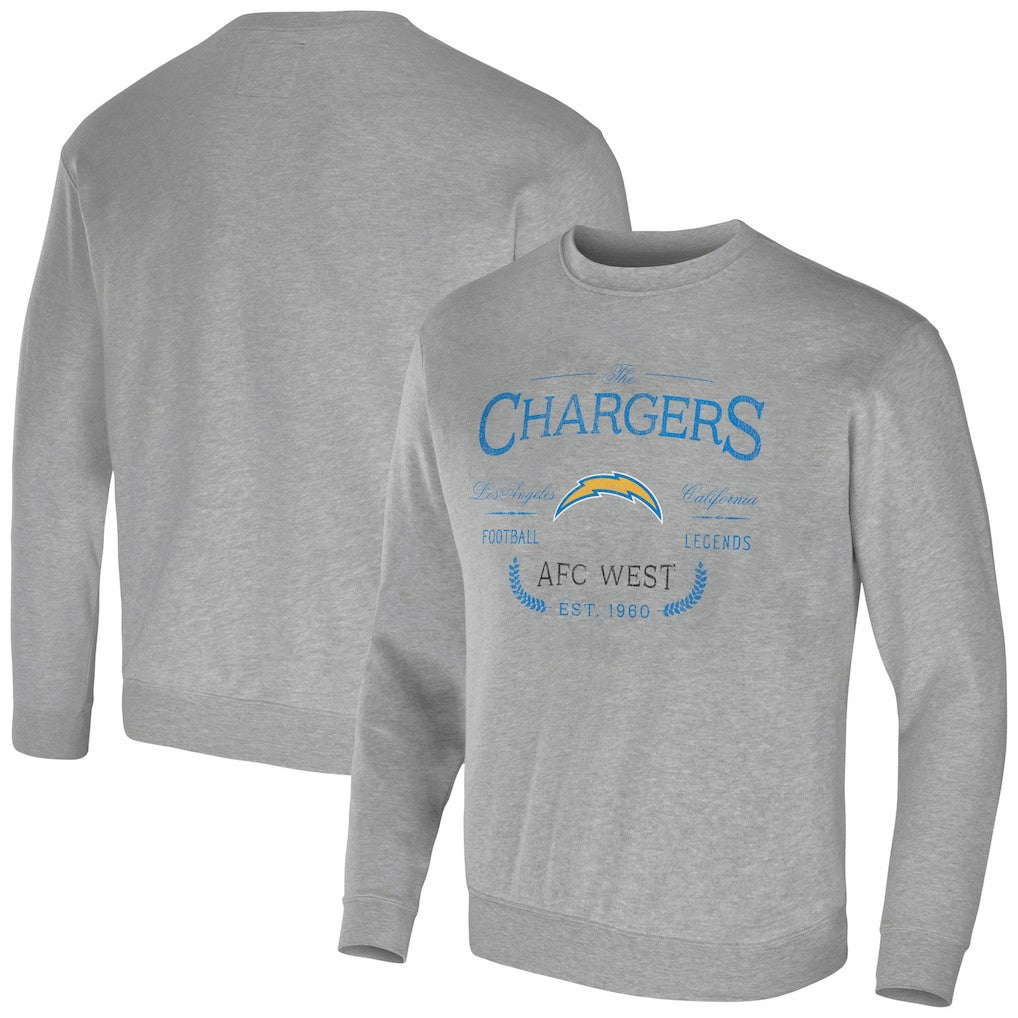 Los Angeles Chargers NFL x Darius Rucker Collection Pullover Sweatshirt - Heather Gray cheap