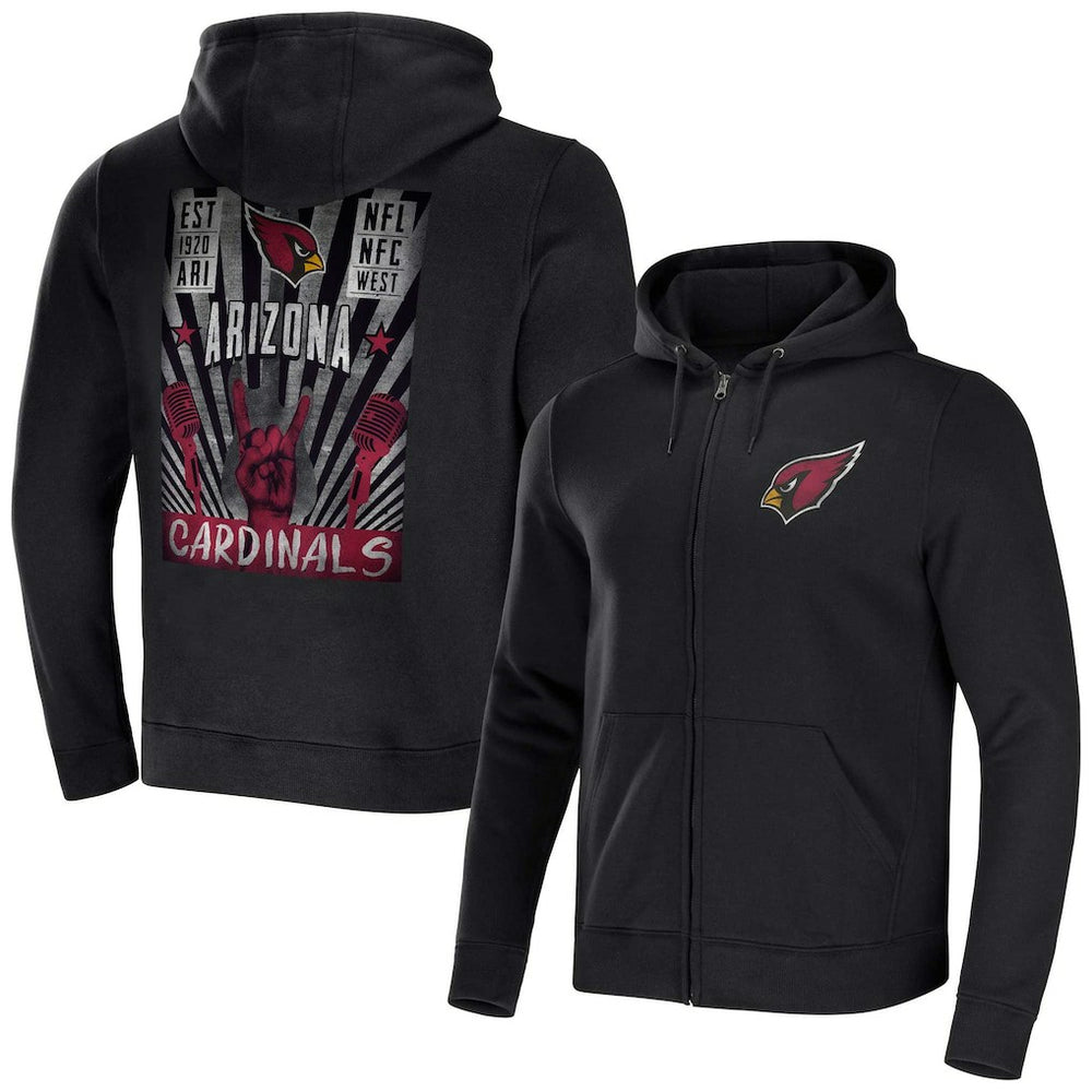 Arizona Cardinals NFL x Darius Rucker Collection Rocker Full-Zip Hoodie - Black sale