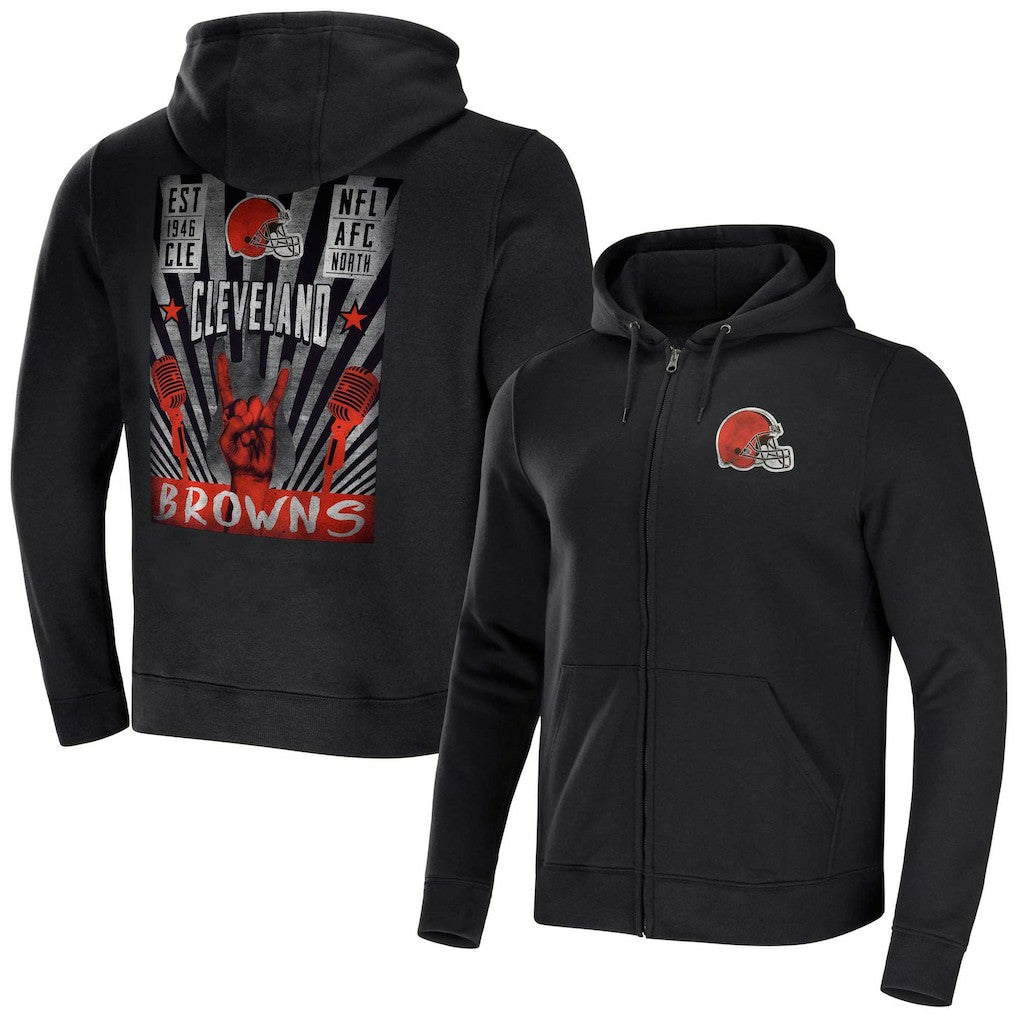 Cleveland Browns NFL x Darius Rucker Collection Rocker Full-Zip Hoodie - Black outlet
