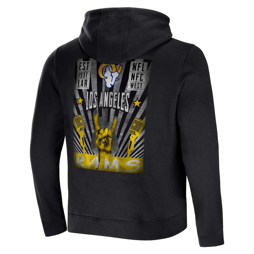 Los Angeles Rams NFL x Darius Rucker Collection Rocker Full-Zip Hoodie - Black outlet