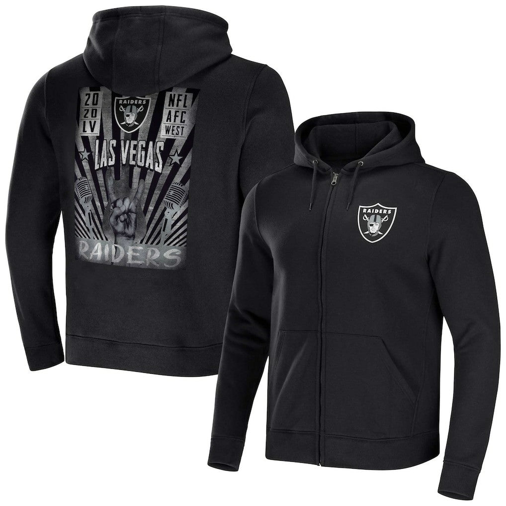 Las Vegas Raiders NFL x Darius Rucker Collection Rocker Full-Zip Hoodie - Black cheap