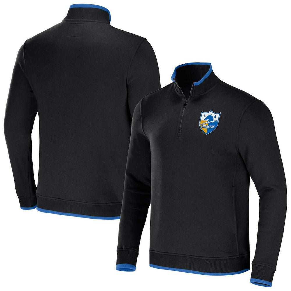 Los Angeles Chargers NFL x Darius Rucker Collection Logo Quarter-Zip Top - Black for sale