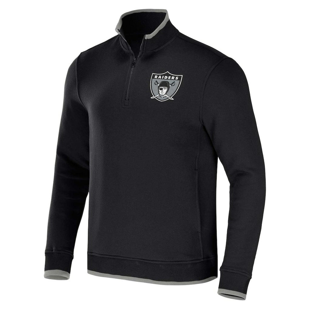 Las Vegas Raiders NFL x Darius Rucker Collection Logo Quarter-Zip Top - Black discount