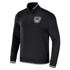 Las Vegas Raiders NFL x Darius Rucker Collection Logo Quarter-Zip Top - Black discount