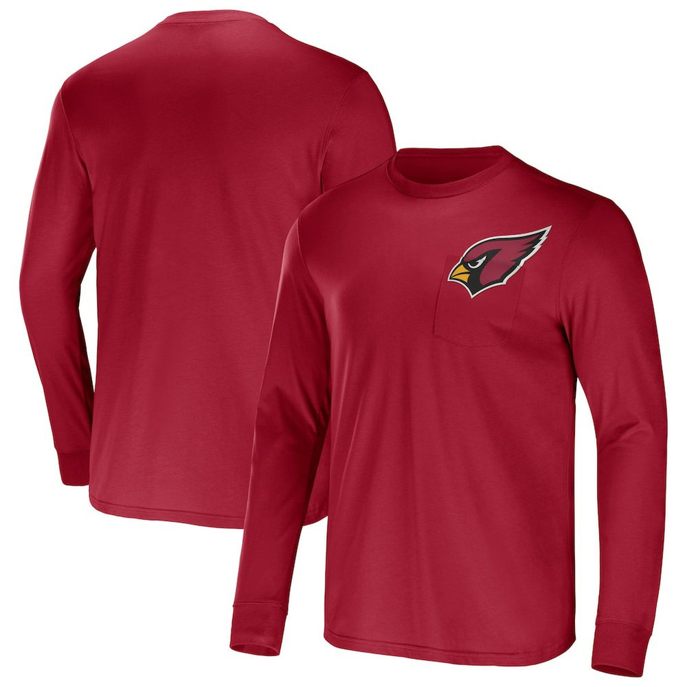 Arizona Cardinals NFL x Darius Rucker Collection Team Long Sleeve Pocket T-Shirt - Cardinal sale