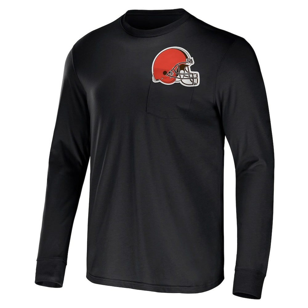 Cleveland Browns NFL x Darius Rucker Collection Team Long Sleeve Pocket T-Shirt - Brown sale