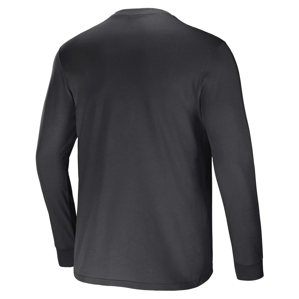 Las Vegas Raiders NFL x Darius Rucker Collection Team Long Sleeve Pocket T-Shirt - Charcoal for sale